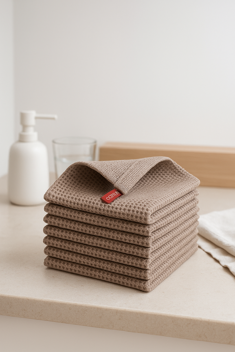 Torchon de cuisine coton gaufré épais séchage rapide