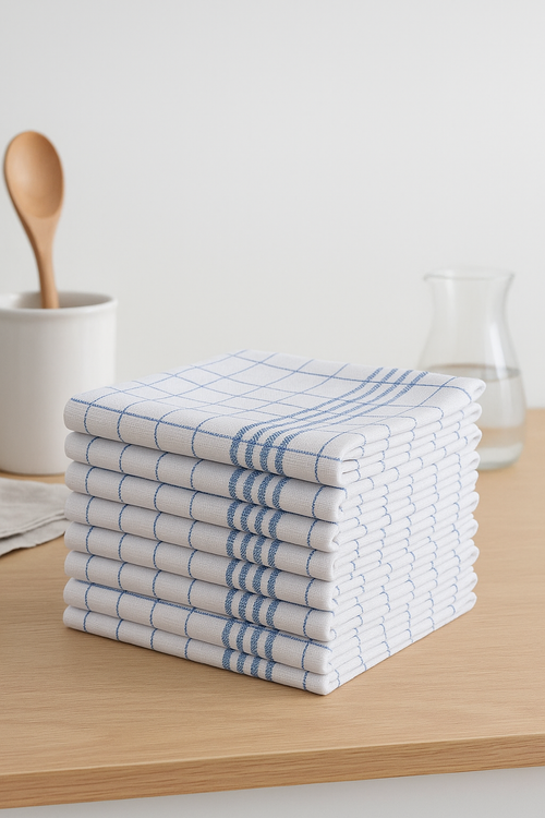 Torchon de cuisine gaufré absorbant coton nettoyage vaisselle