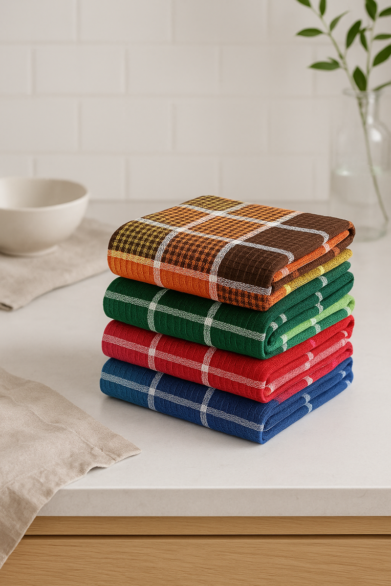 Torchon de cuisine gaufré super absorbant séchage rapide