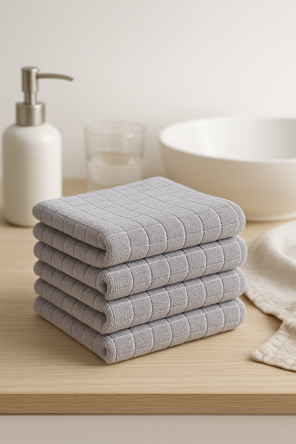 Torchon de cuisine microfibre gaufré absorbant séchage rapide - vue 3 sur 2