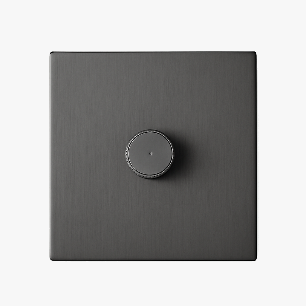 Variateur en acier gris foncé brossé