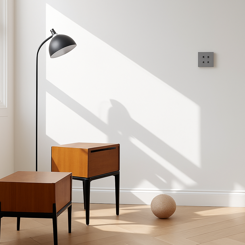 Variateur en acier gris foncé brossé