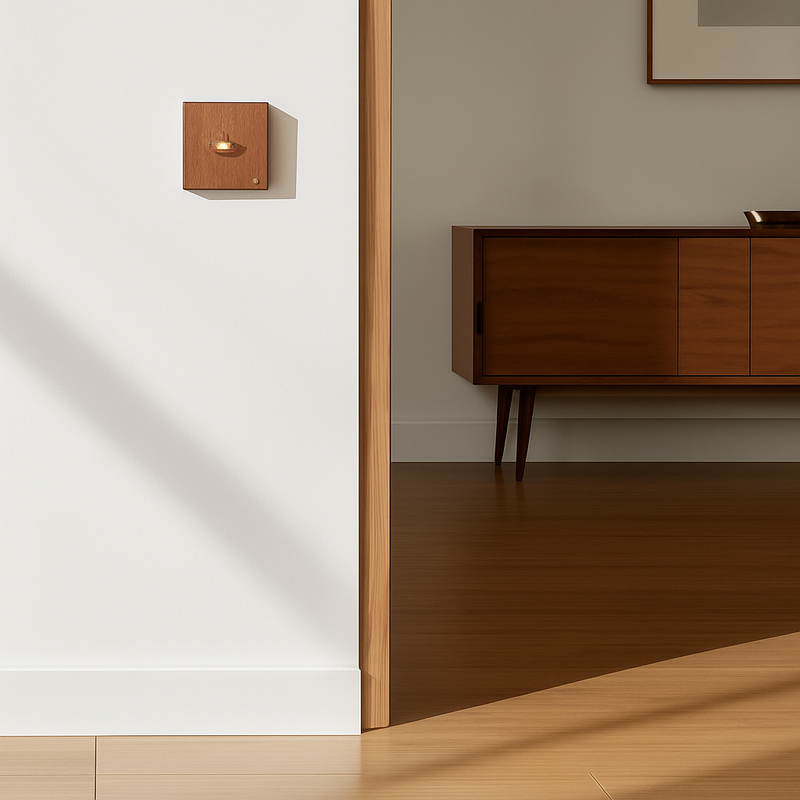 Variateur en bois et vis dorées