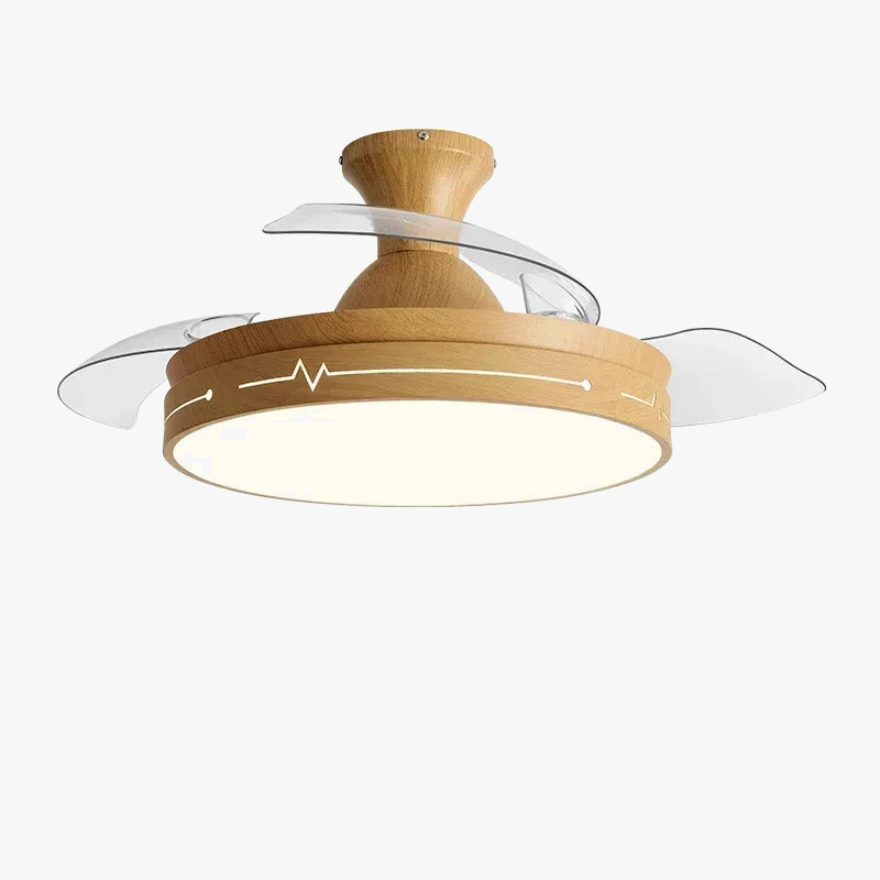 ventilateur de plafond avec lumière et contrôle caché moteur dc