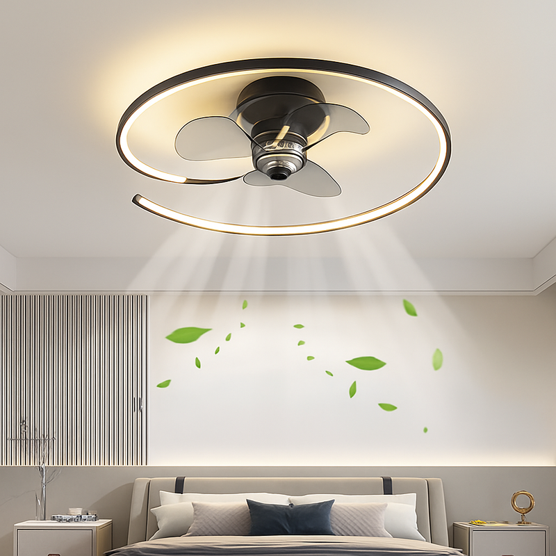 ventilateur de plafond led artpad avec lumière et télécommande