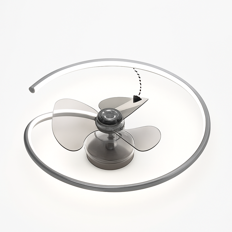 ventilateur de plafond led artpad avec lumière et télécommande