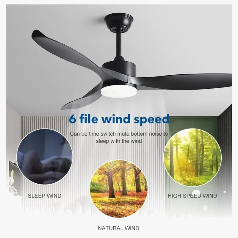 ventilateur de plafond led moderne avec télécommande et lumière