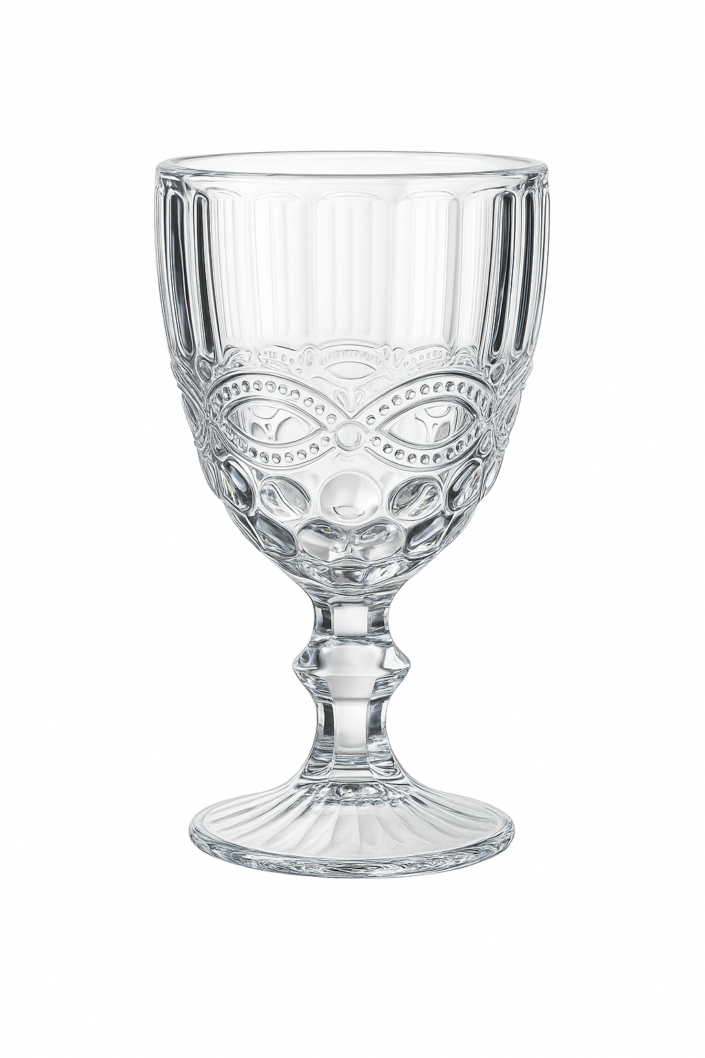 Verre a vin relief style retro verre epais
