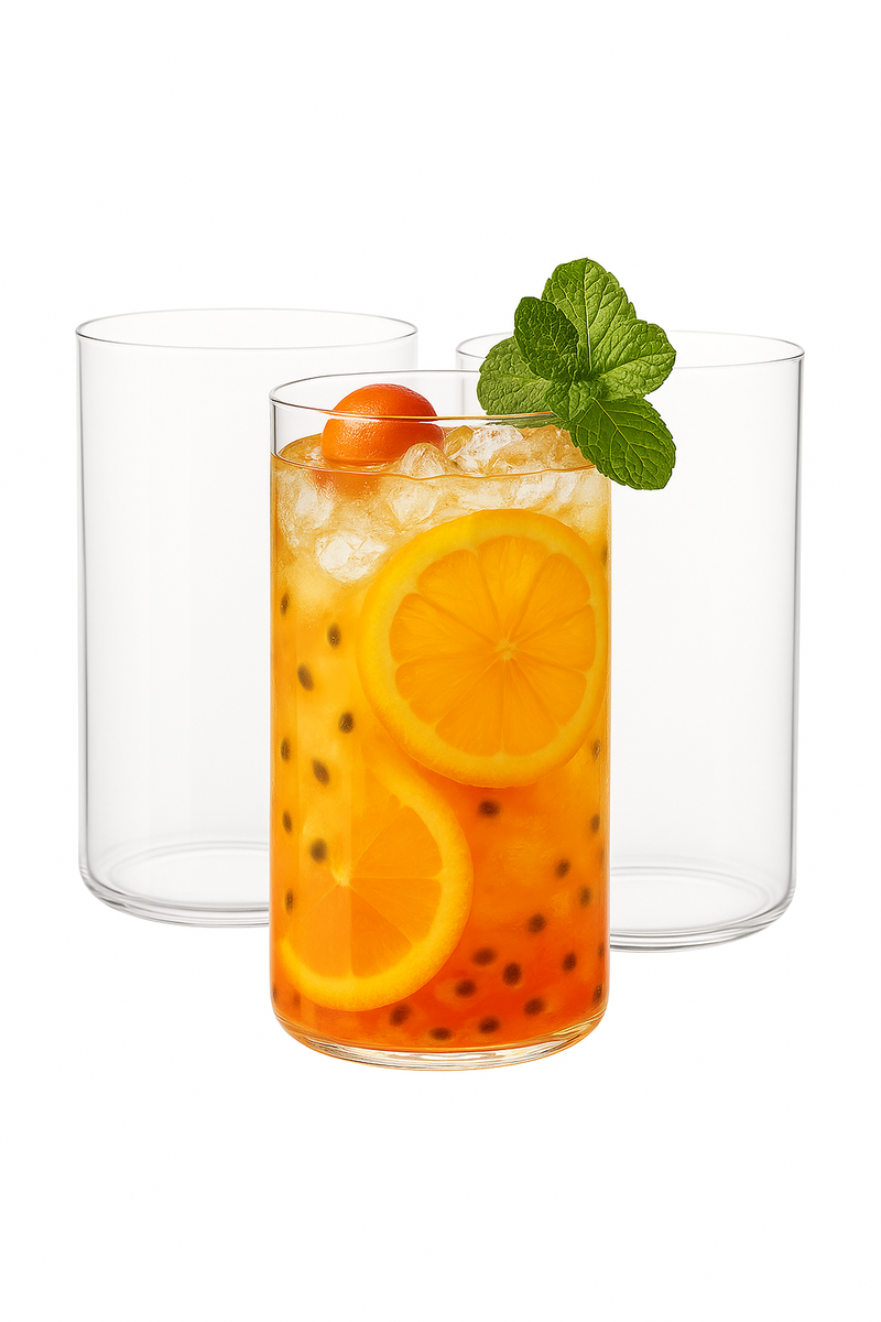 verre allongé transparent pour jus eau bière fête