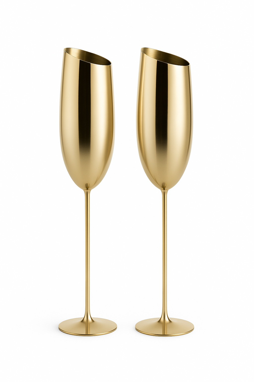 Verre champagne inox texturé coupe élégante bar fête