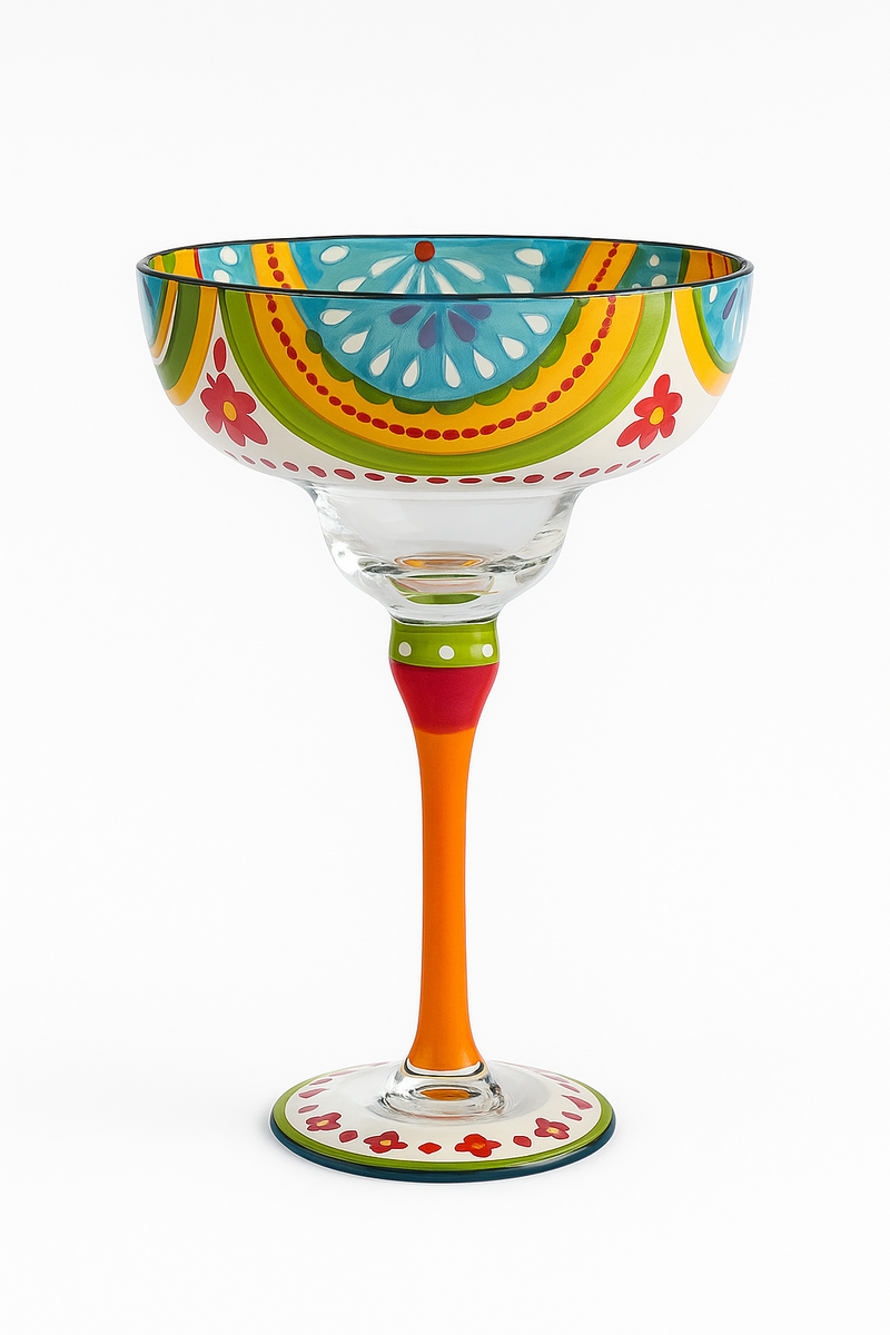Verre cocktail artisanal design ondulé pour bar fêtes