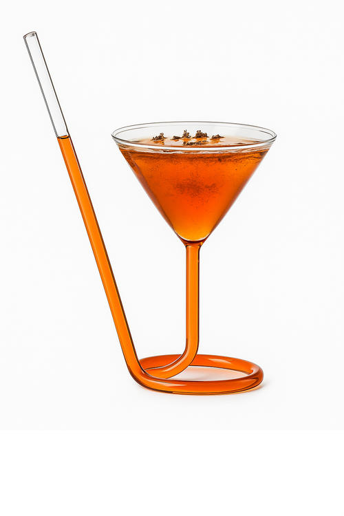 Verre cocktail design incliné original pour bar fête