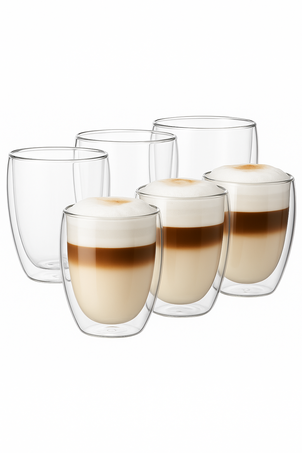 Verre double paroi isolant pour cafe biere eau