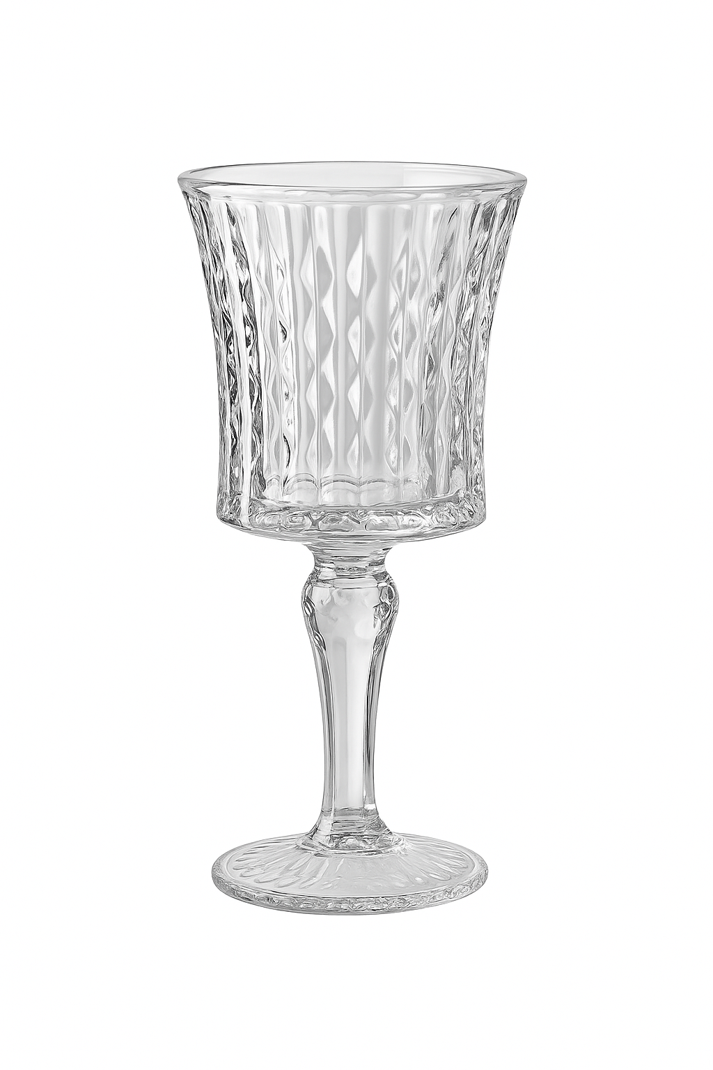 Verre en cristal à pied haut style élégant