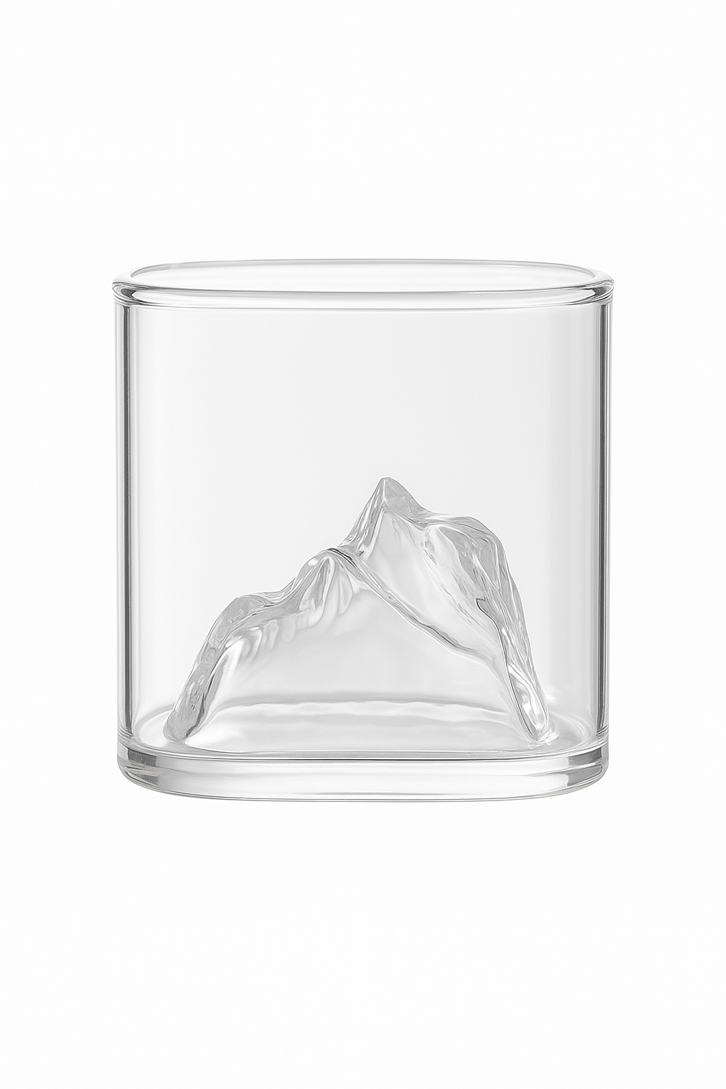 Verre relief montagne style whisky multi boissons