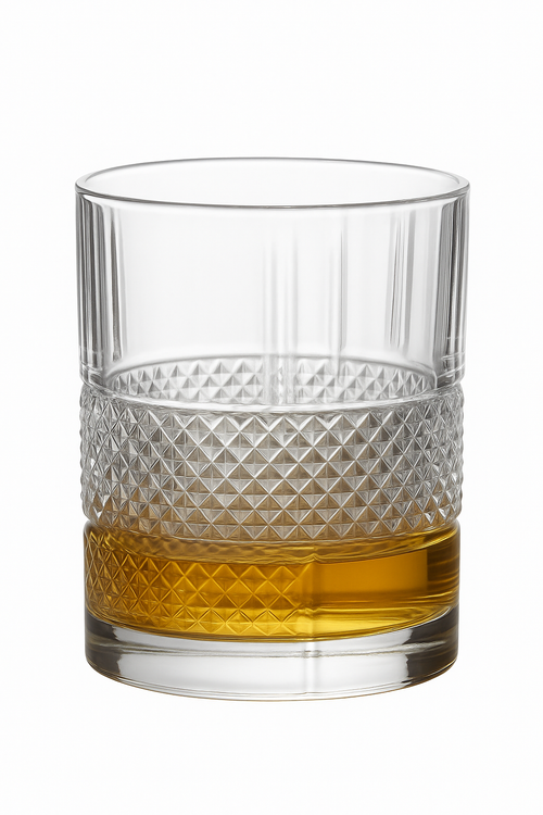 verre whisky old fashioned design relief élégant bar