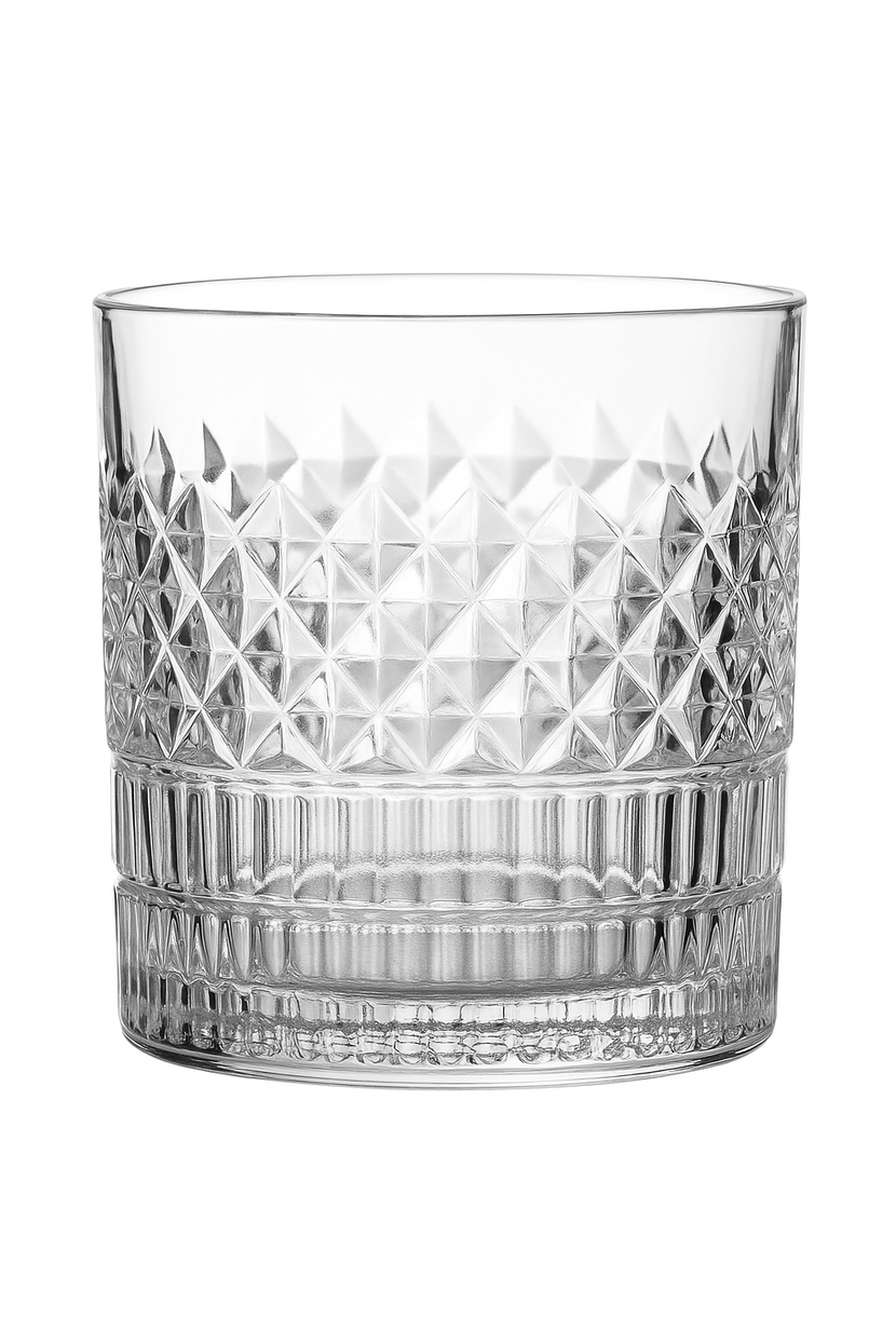 Verre whisky old fashioned relief style bar maison