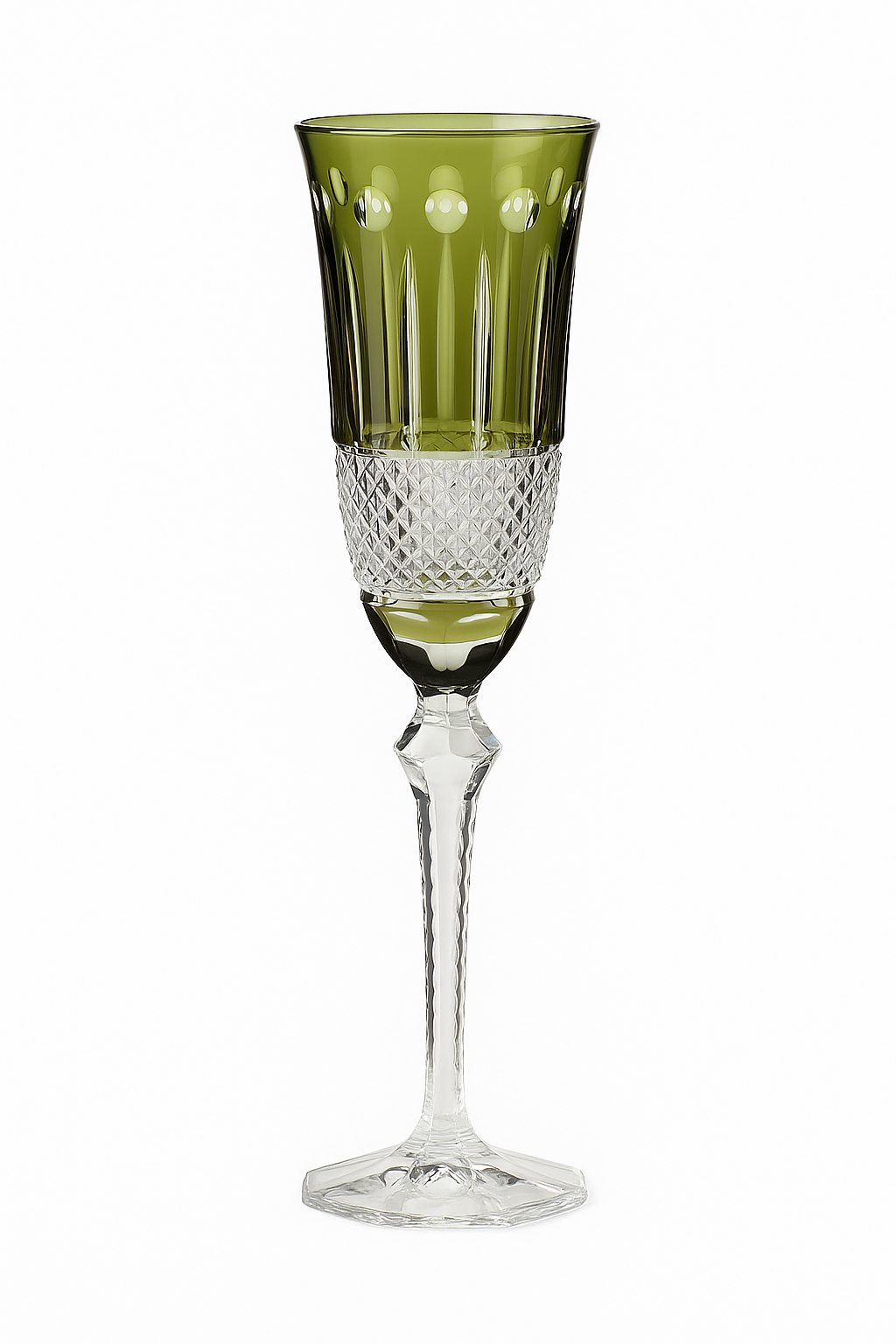 Verres à vin antique gravé main pied taillé