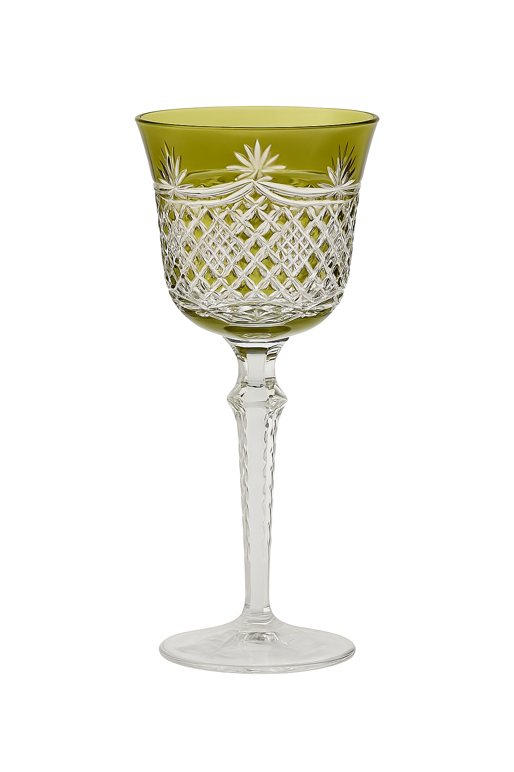 Verres à vin cristal style antique gravure artisanale