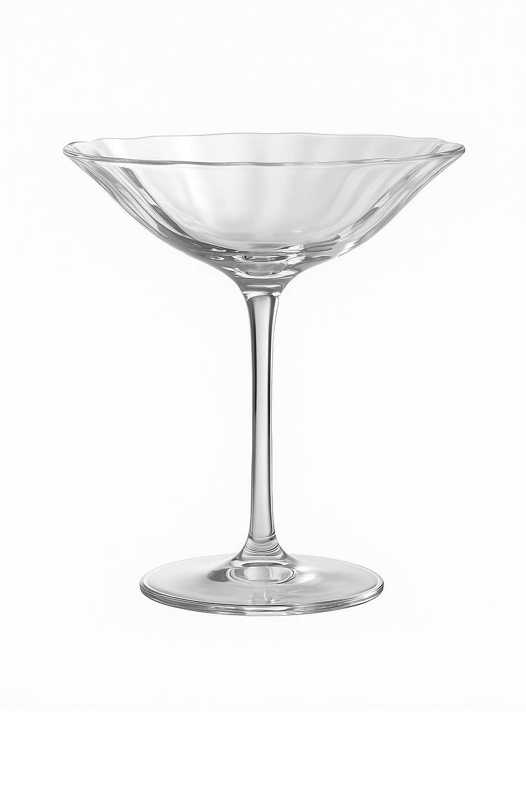 Verres à vin cristal style rétro rayures fleurs