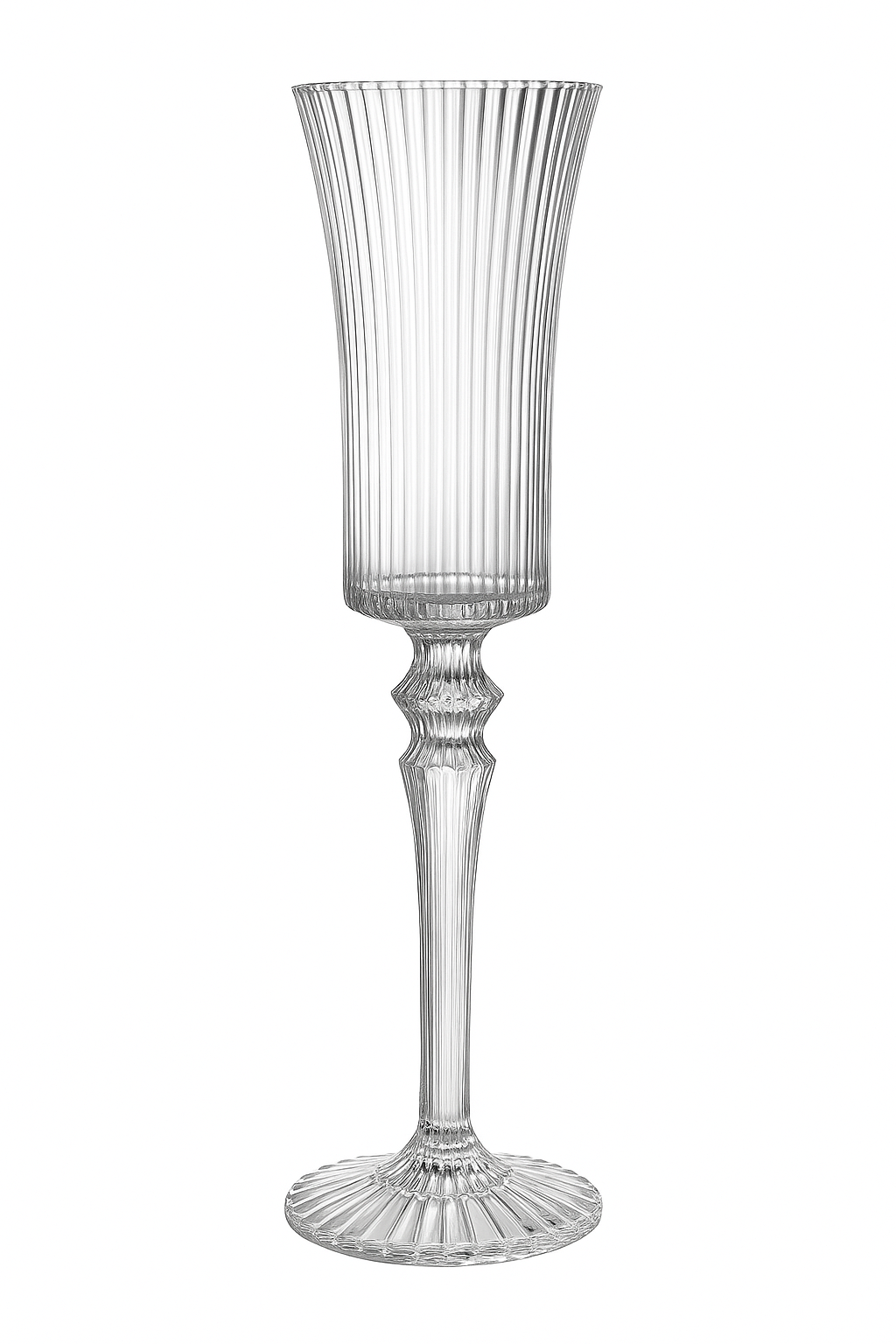 Verres champagne cristal rayures style rétro dégustation
