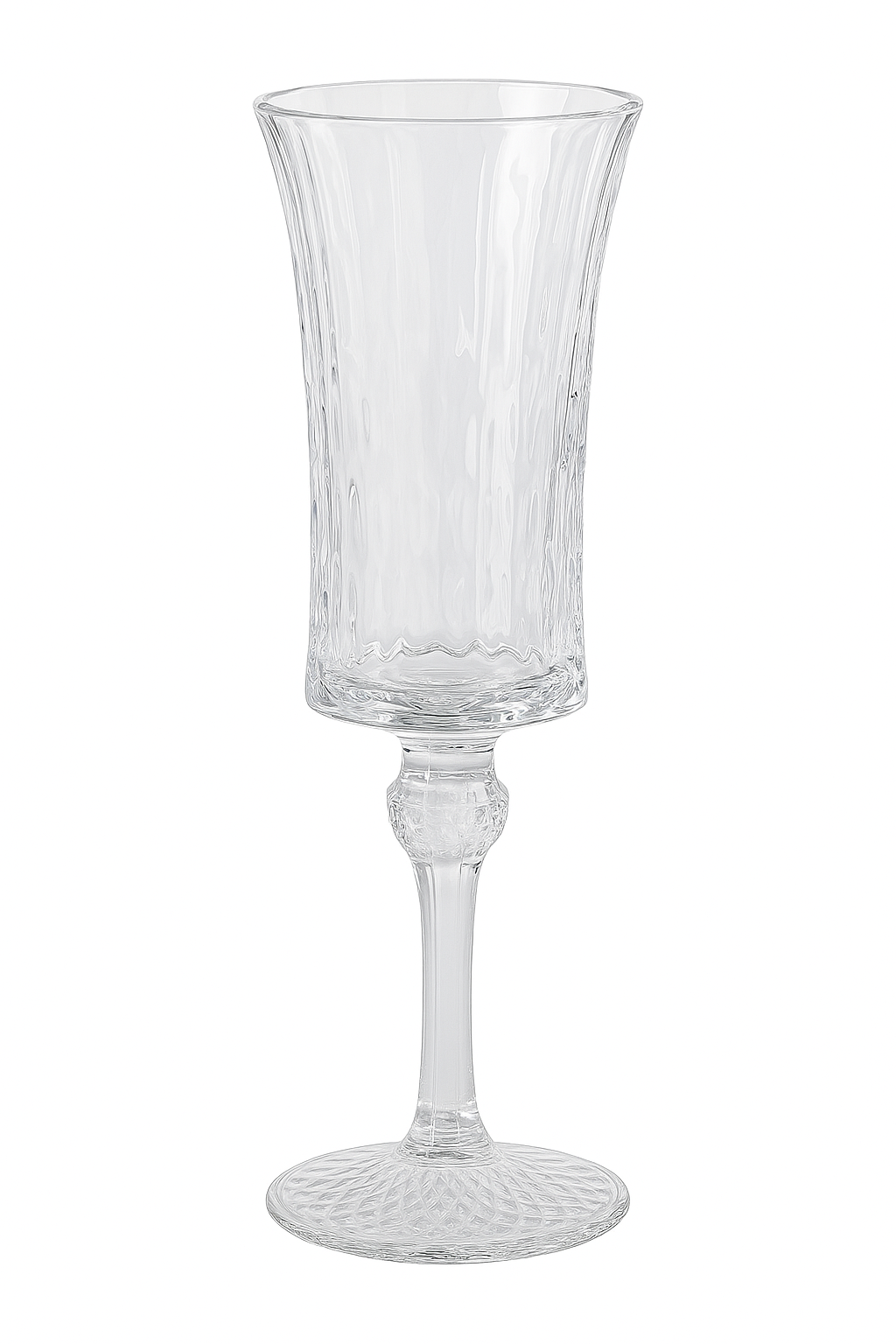 Verres champagne cristal stries style retro multiboissons