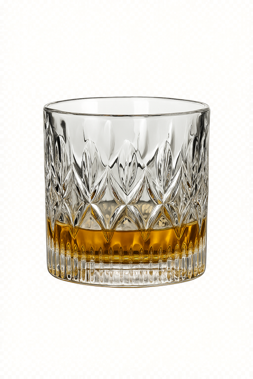 Verres en cristal texturé pour whisky vin bière