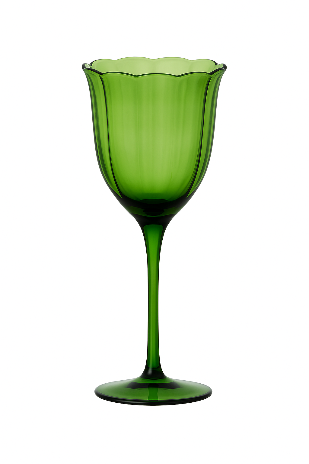 Verres vin vintage motif floral style cristal - vue 2 sur 2