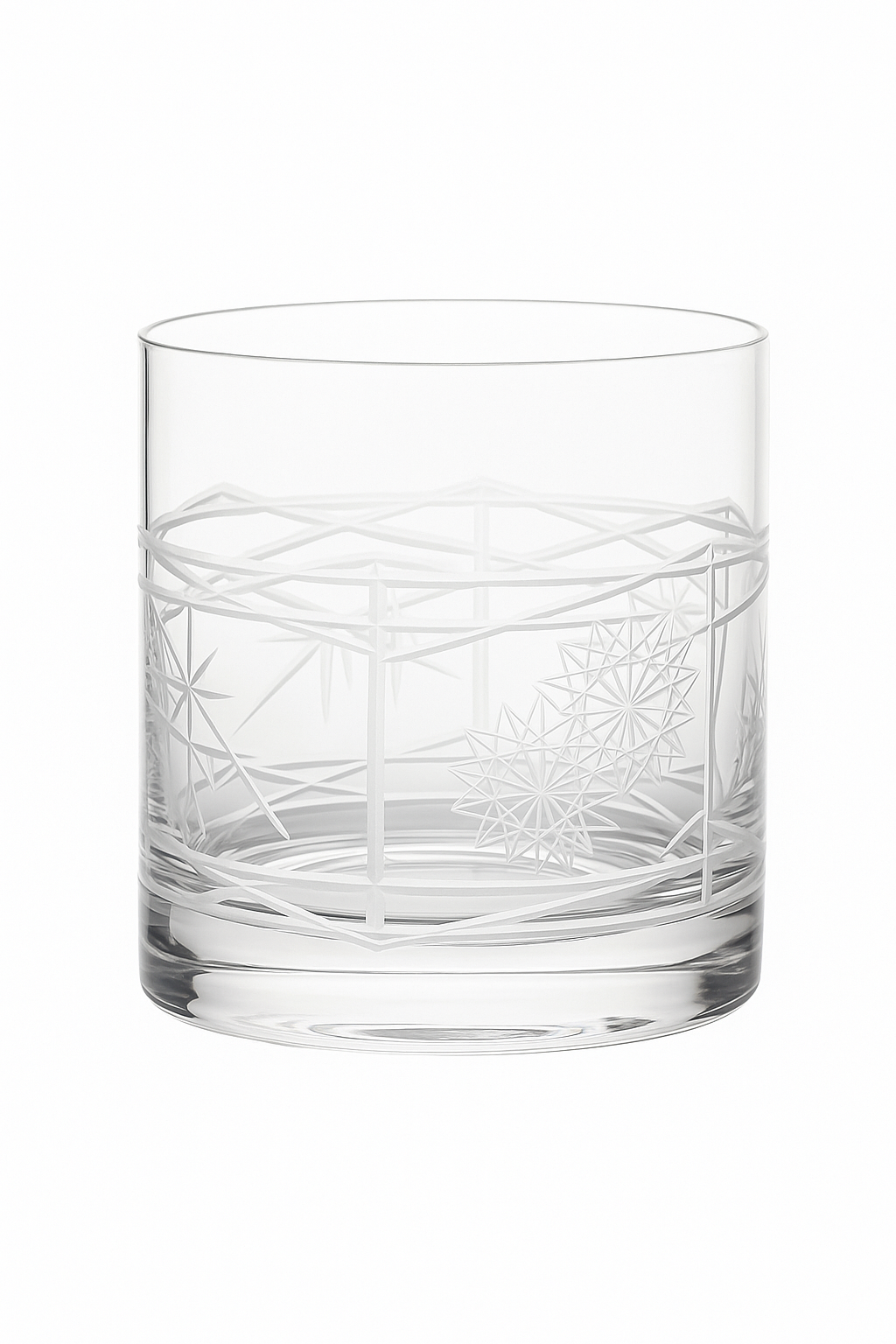 Verres whisky old fashioned motif cristal lot deux