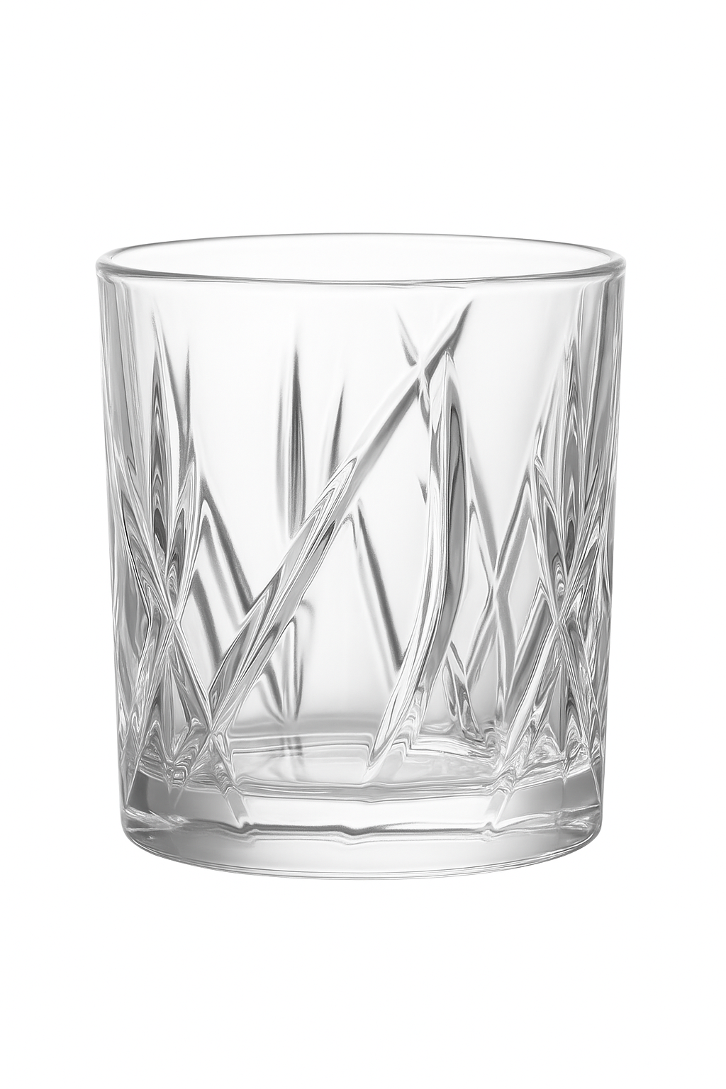 Verres whisky old fashioned motif relief style élégant