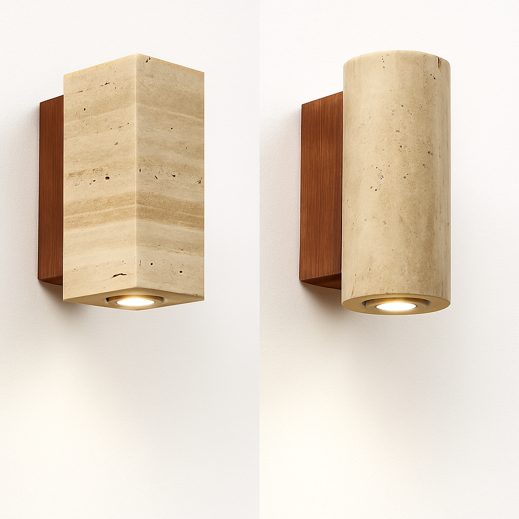 Wabi Sabi – applique murale Led en marbre jaune