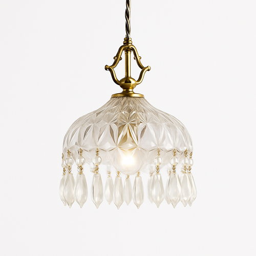 YEBMLP Suspension en verre rétro français d'intérieur à LED