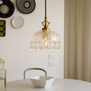 YEBMLP Suspension en verre rétro français d'intérieur à LED