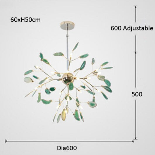 Lustre moderne en cristal LED coloré Sariya