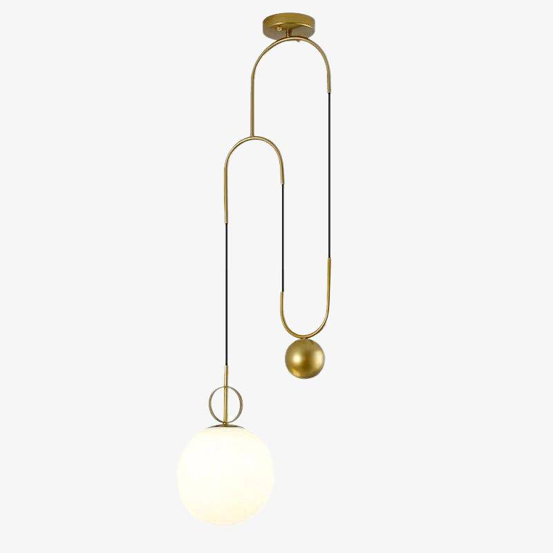 Suspension LED design en métal doré Shadow