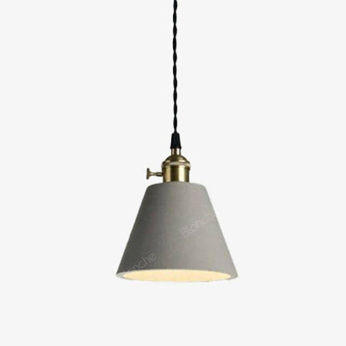 Suspension design à LED grise avec abat-jour en ciment Loft