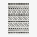 Tapis rectangle aux motifs géométriques gris style Keecy