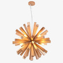 Suspension design à LED en bois style Wongshi