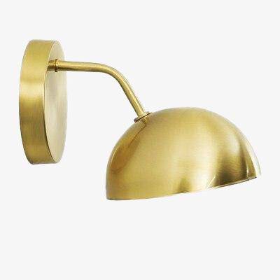 Applique murale design à LED abat-jour arrondi doré Light