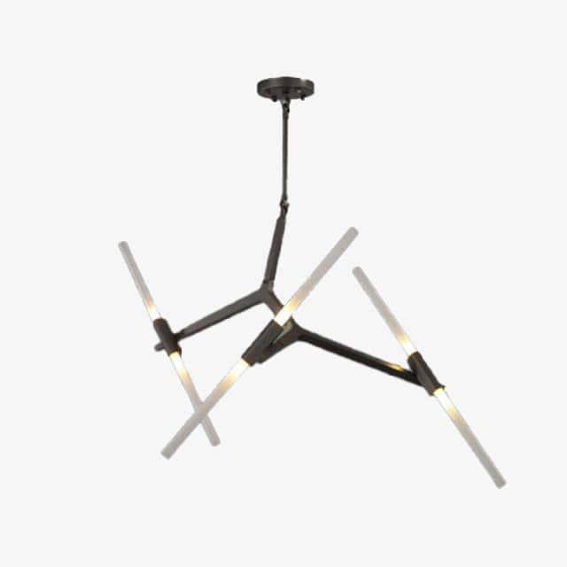 Lustre design scandinave avec plusieurs branches en tube