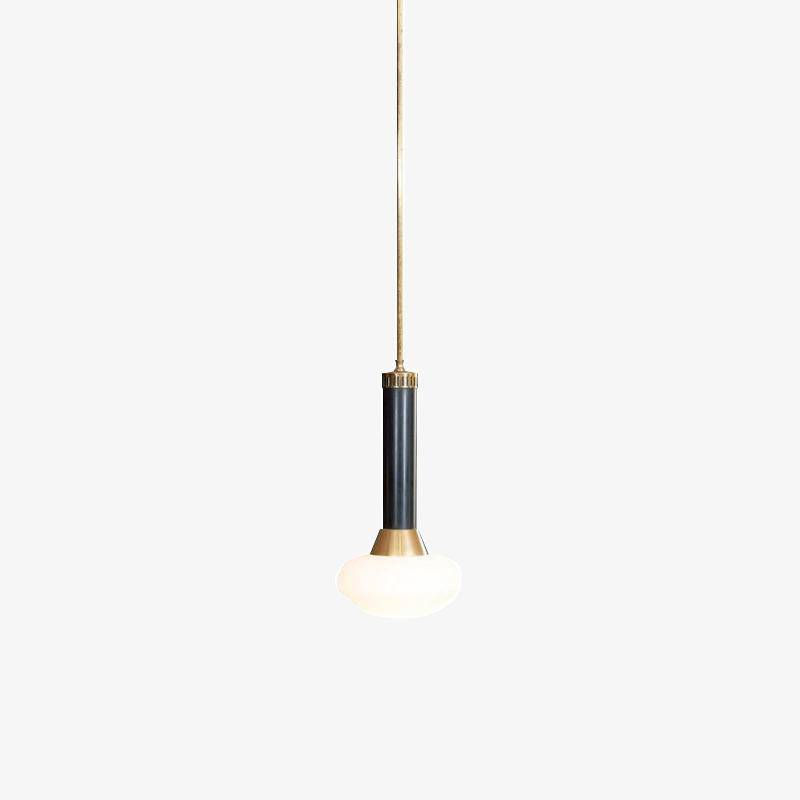 Suspension design à LED en métal dorée et verre Loft