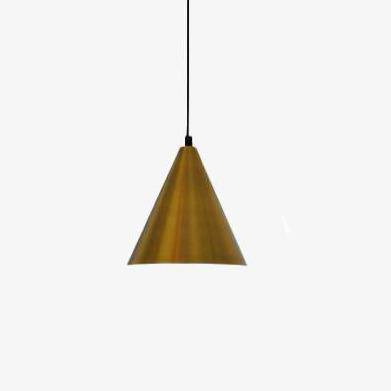 Suspension design doré en forme de cône Luxe