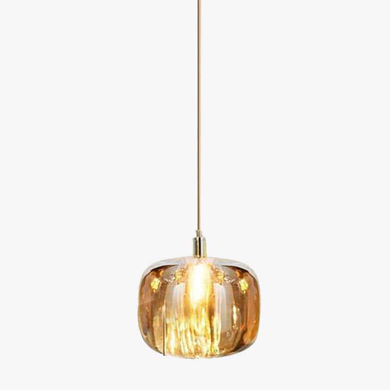 Suspension design à LED en verre coloré - vue 6 sur 12