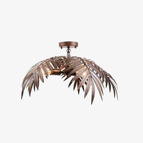 Suspension design à LED en métal imitation palmier