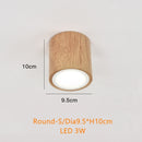 Spot scandinave LED circulaire en bois Rogely