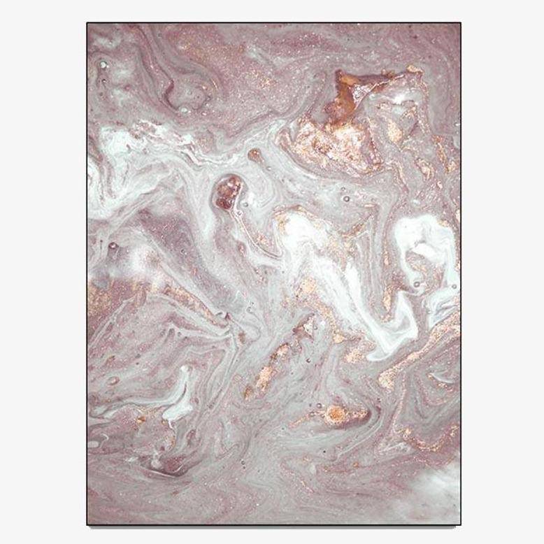 Tapis moderne rose et blanc style abstrait