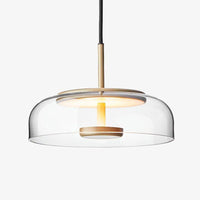 Suspension design à LED avec abat-jour en verre et finitions Luxury