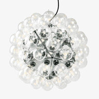 Suspension chromé avec lampes Castiglioni