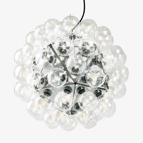 Suspension chromé avec lampes Castiglioni