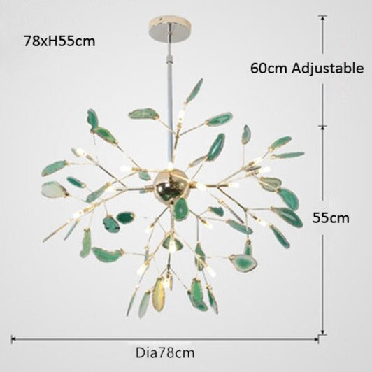 Lustre moderne en cristal LED coloré Sariya